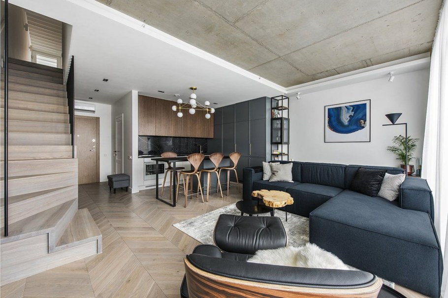 Двухуровневая квартира в современном стиле