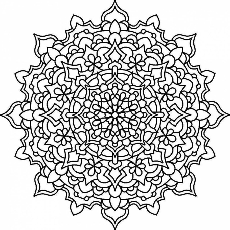 Мандала трафарет