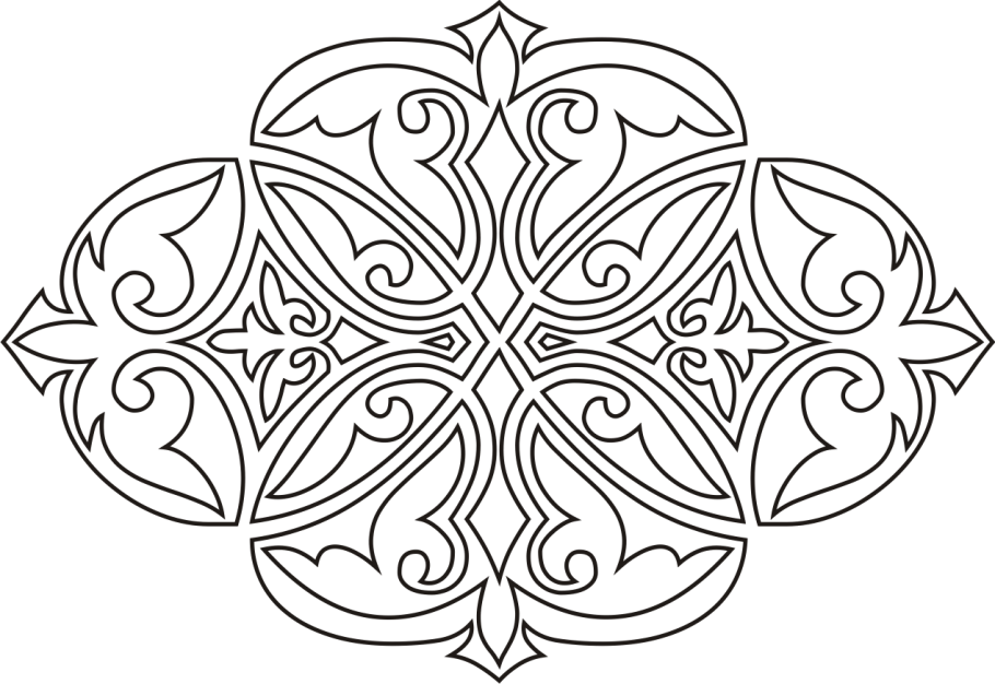 Казахский орнамент раскраска