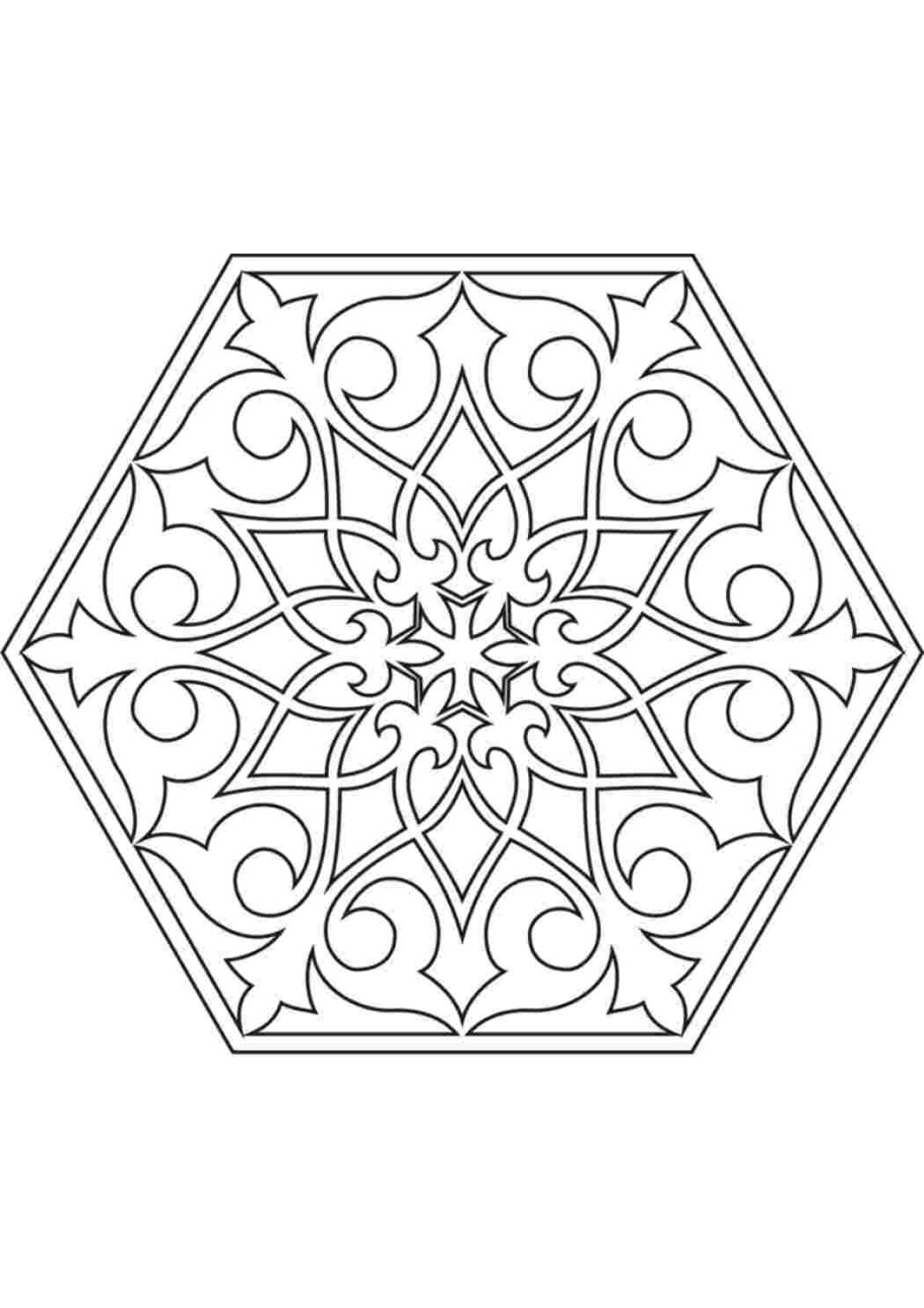 Восточный орнамент раскраска