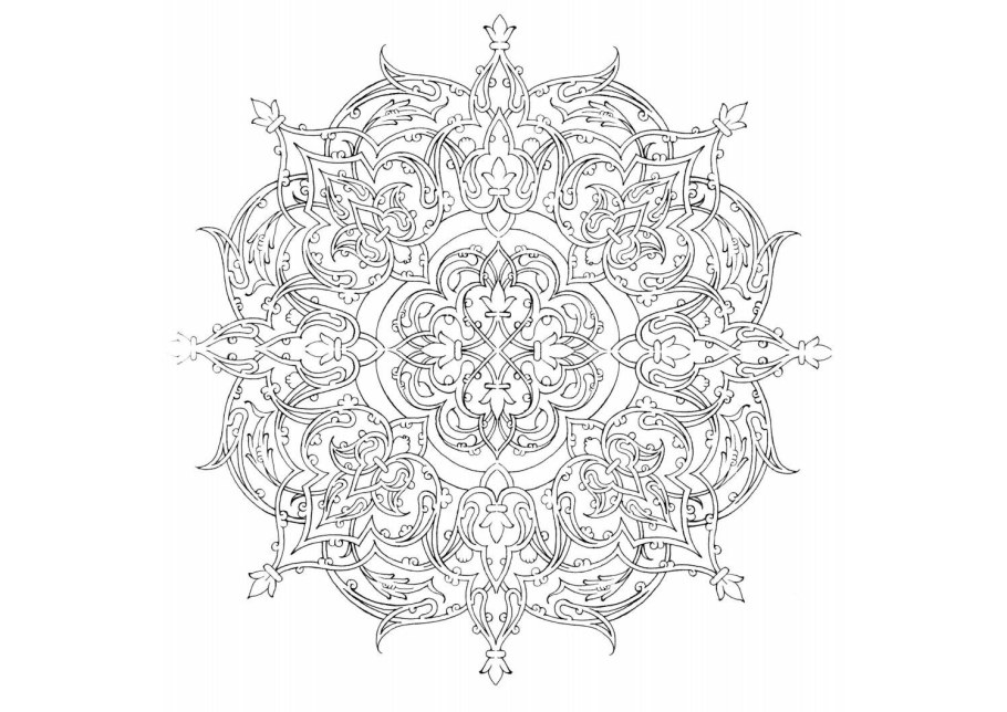 Восточные узоры для раскрашивания