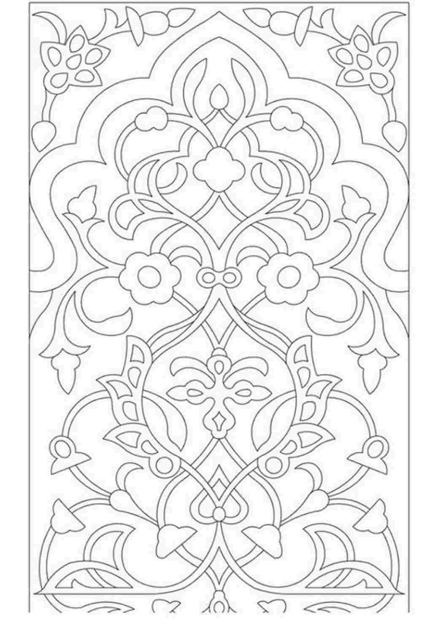 Восточный орнамент раскраска