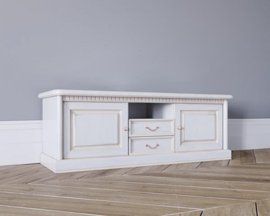 Тумба под ТВ белая эмаль