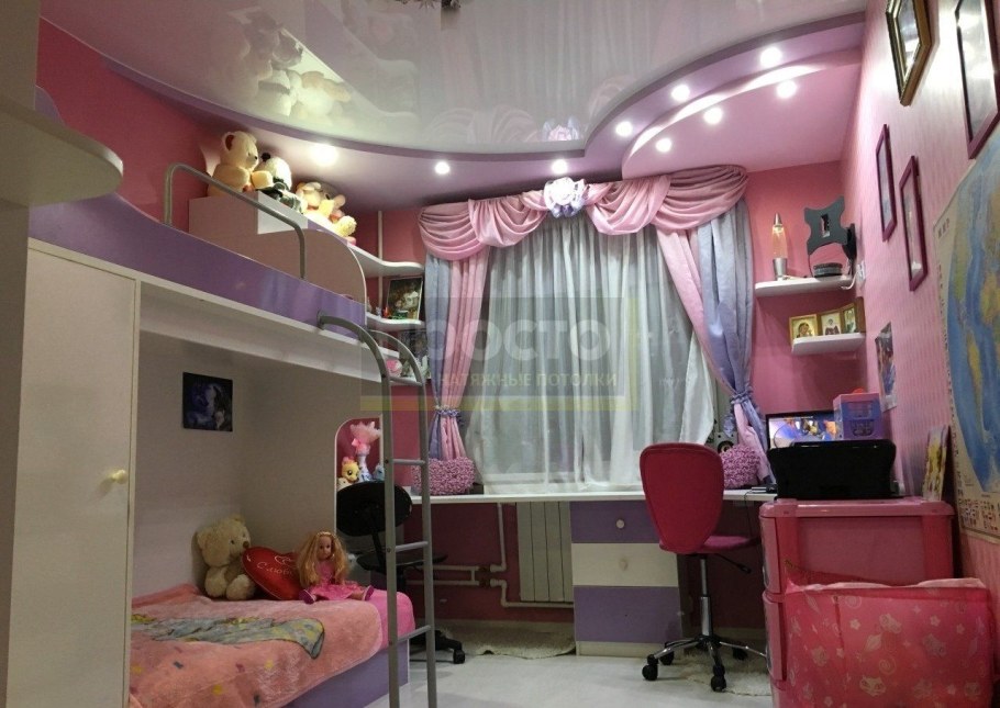 Двухуровневый потолок в детскую