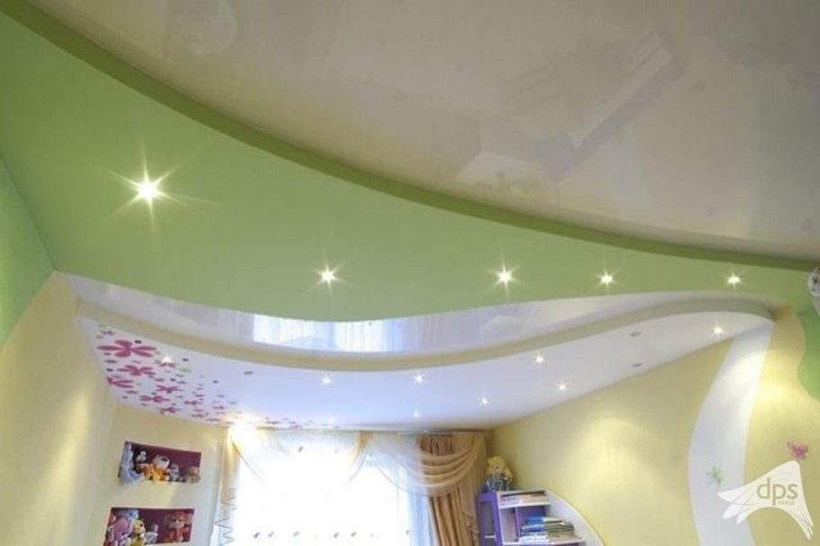 Двухуровневый потолок в детской