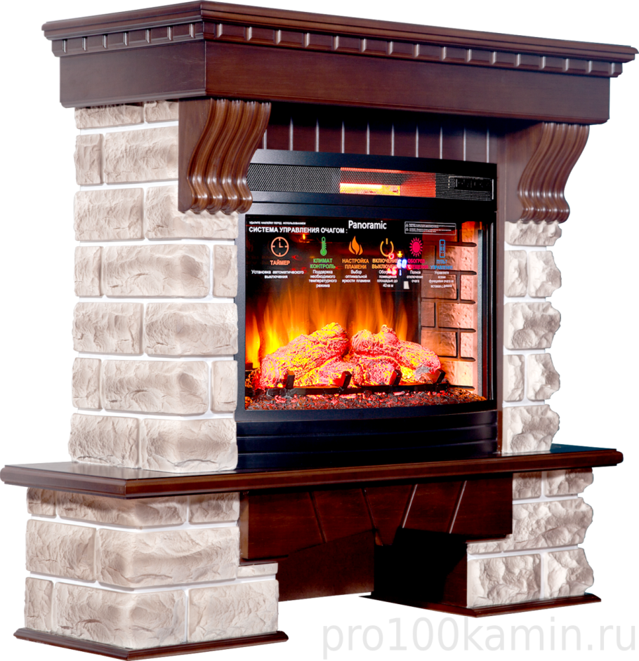 Электрический камин INTERFLAME Panoramic 25 led FX + портал Экстер