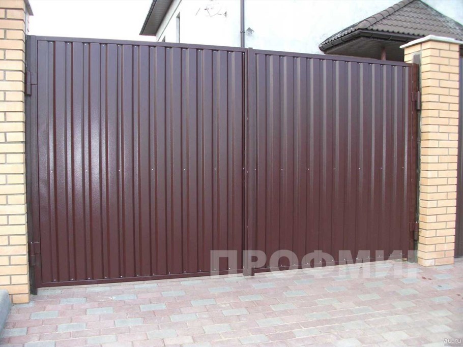 Распашные ворота 2000х7000