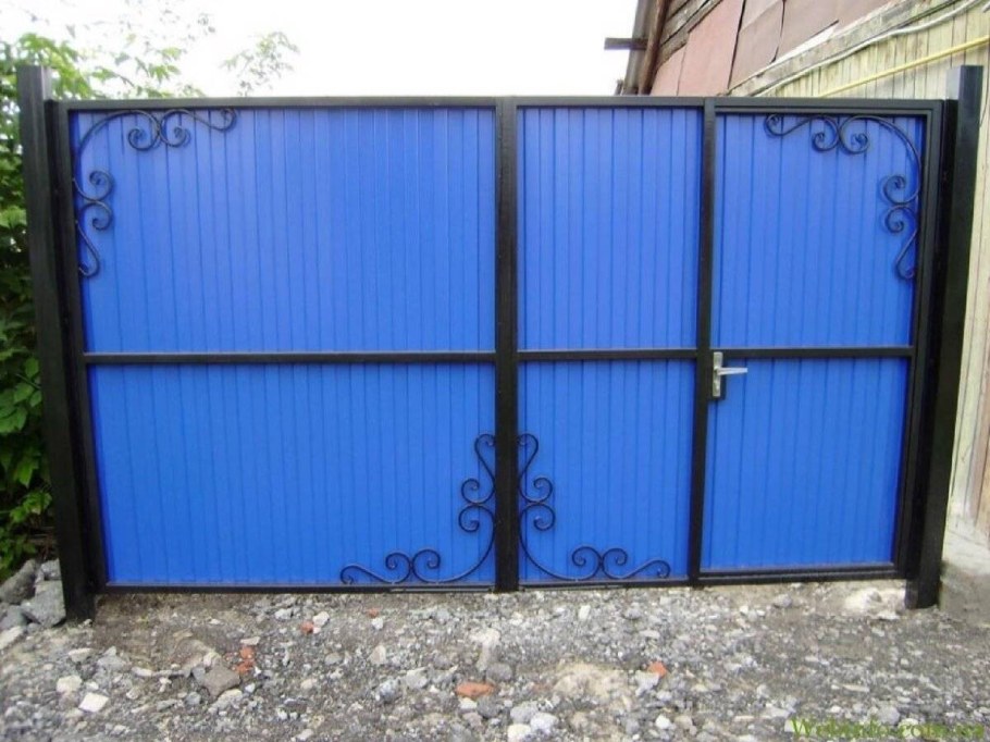 Ворота распашные "Троя МП" С профлистом, 3096*2100 мм, 116,26 кг