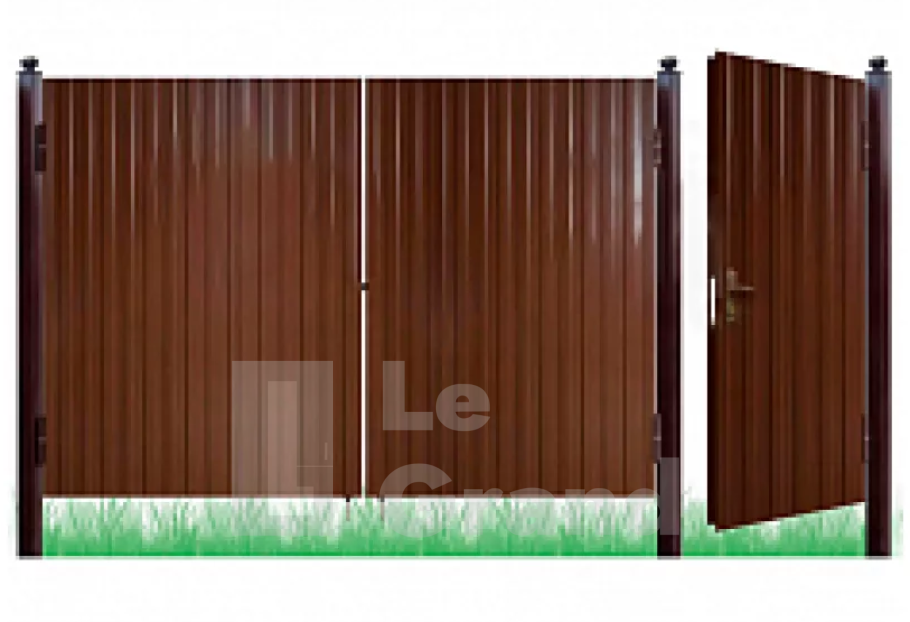 Ворота из профнастила с10