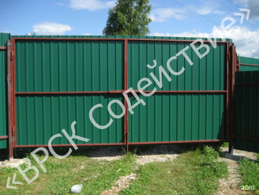 Ворота распашные профлист 3м