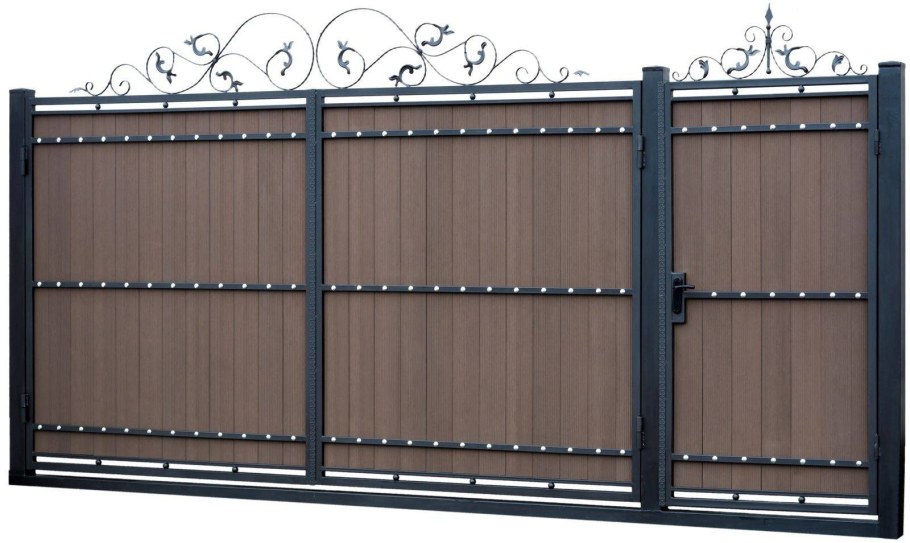 Металлические распашные ворота вм4в