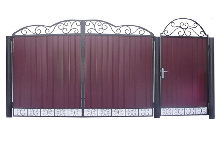 Ворота с калиткой для дачи