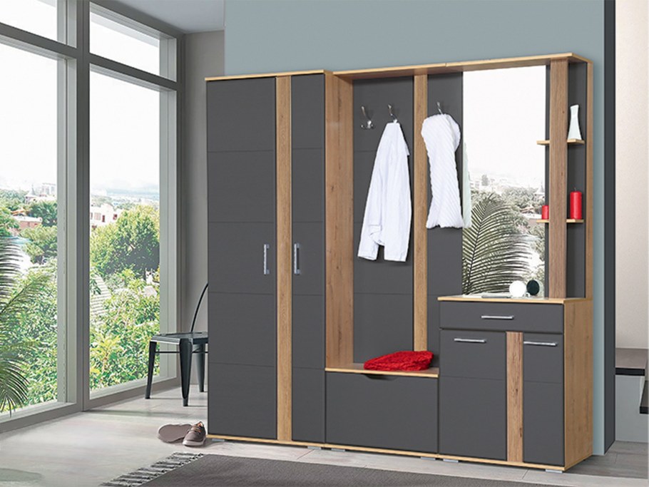 Прихожая Твист Союз мебель графит