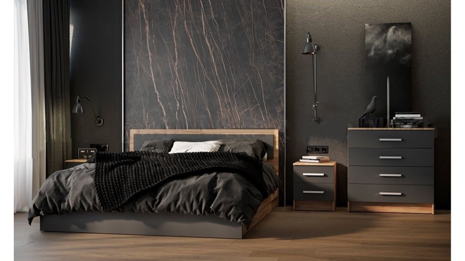 Кровать Мартина графит