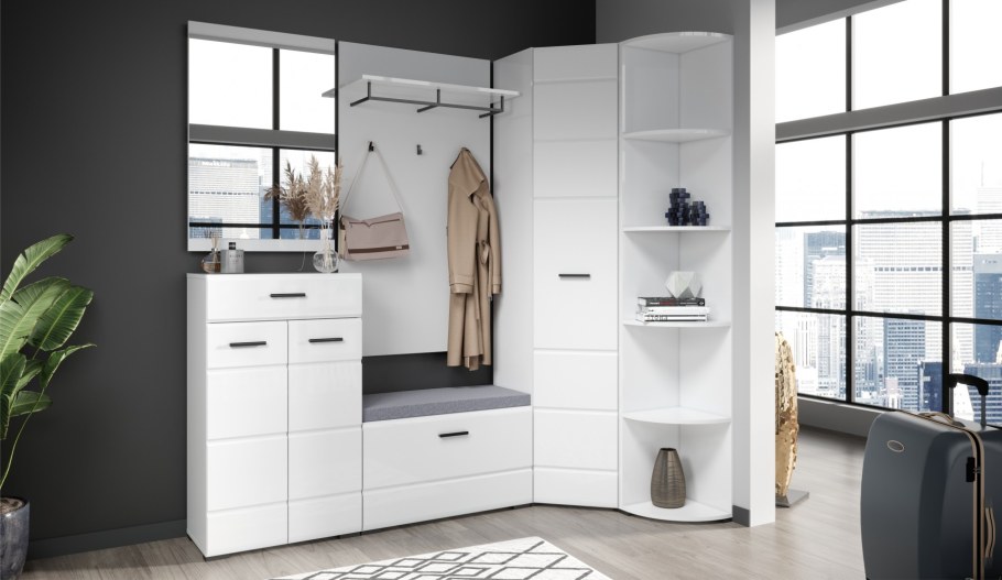 Мебель Йорк белый глянец прихожая