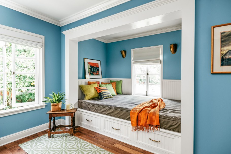 Кровать Альков голубое