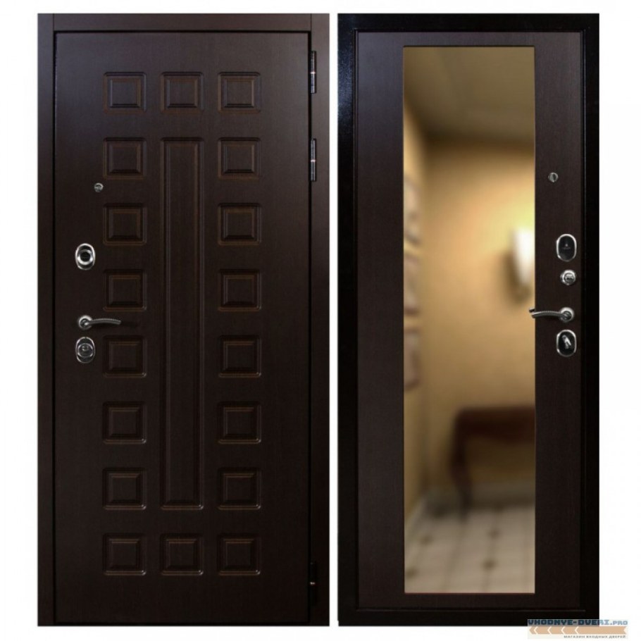 Входная дверь сенатор зеркало венге