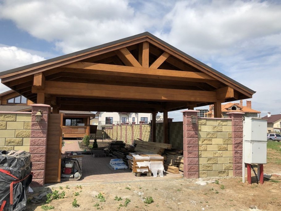 Тимбер фрейм навесы
