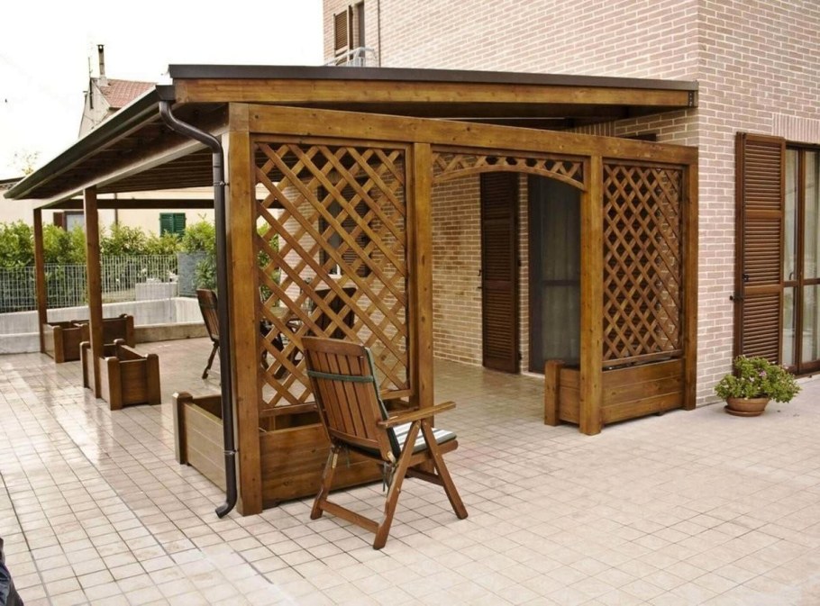 Навес односкатный 4х12