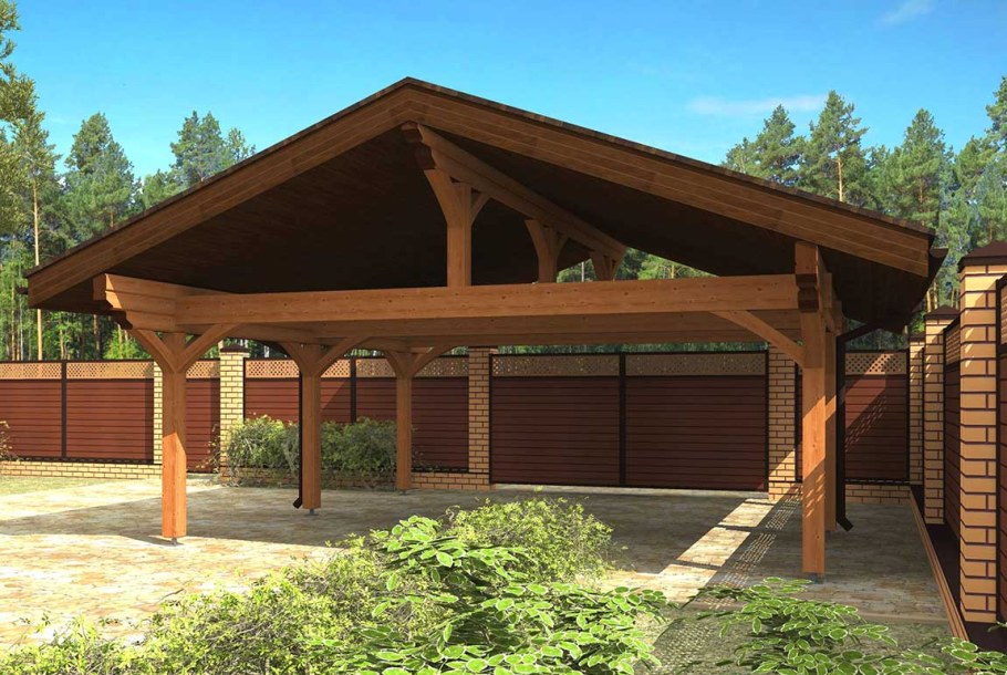 Патио в стиле фахверк