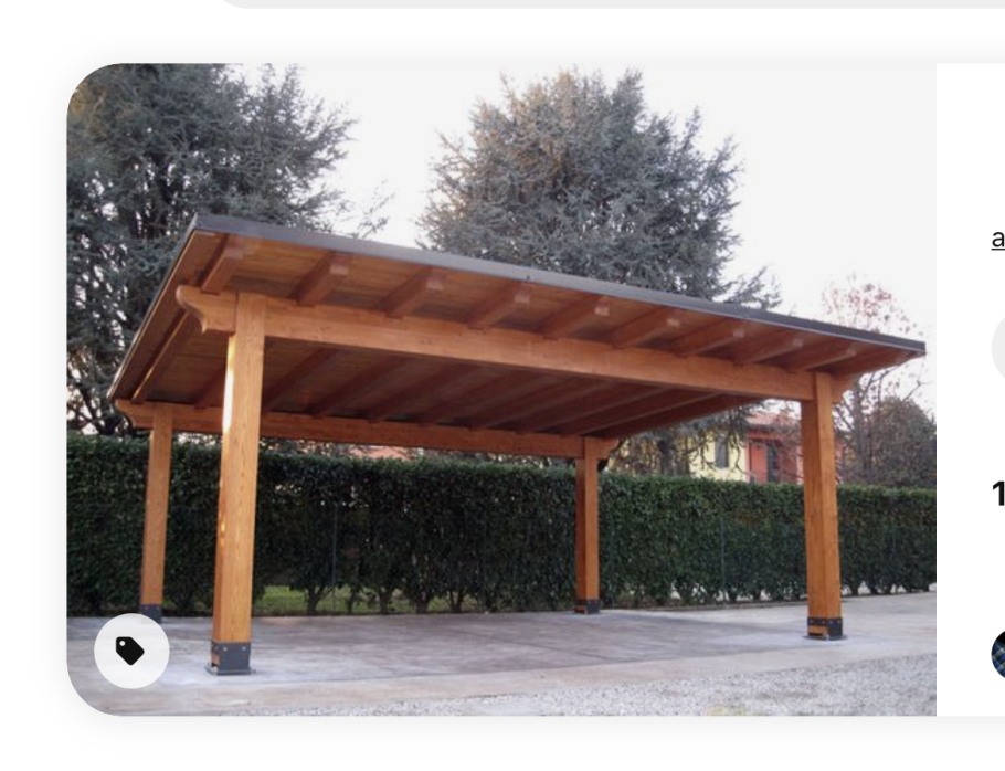 Навес для автомобиля из бруса