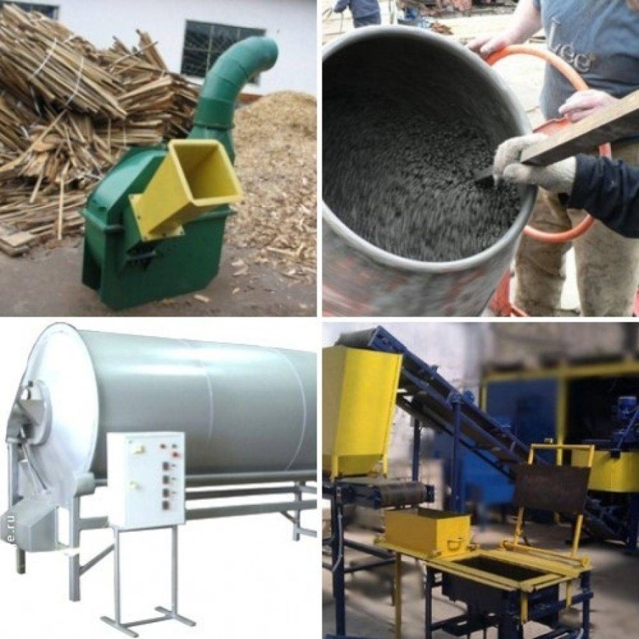 Станки для производства блоков из щепы