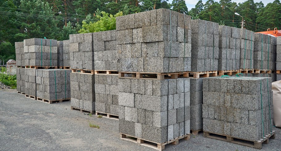 Поддон арболитовых блоков