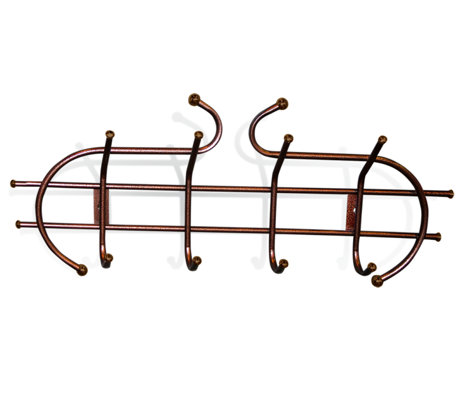 Вешалка для одежды 5 крючков (антик медь)