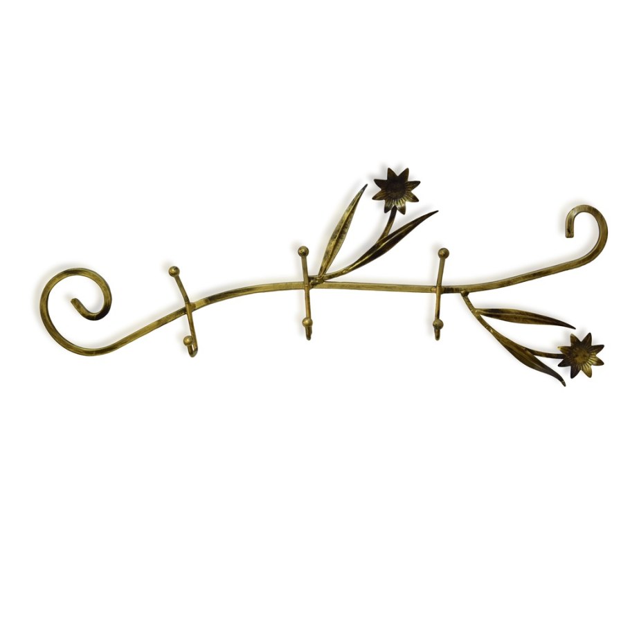 Вешалка настенная золотого цвета
