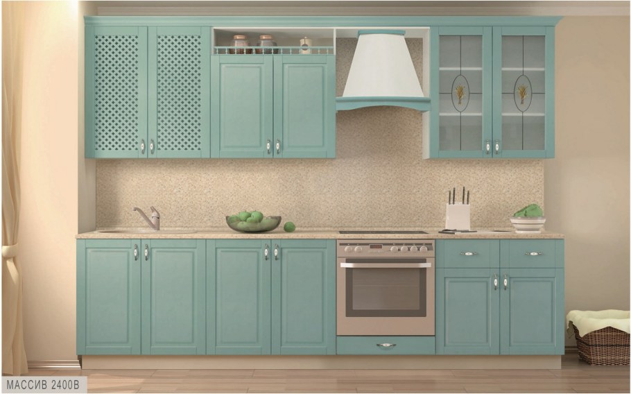 Кухня массив Люкс Боровичи 2400 в