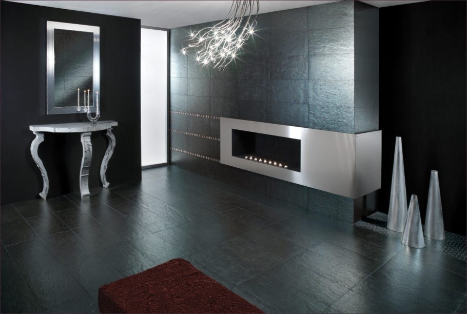 Плитка под металл в интерьере