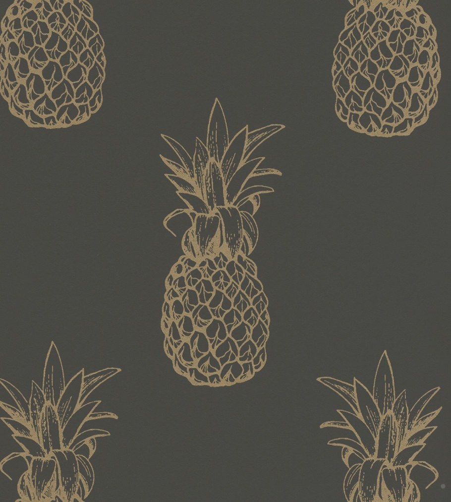 Обои с ананасами на стену