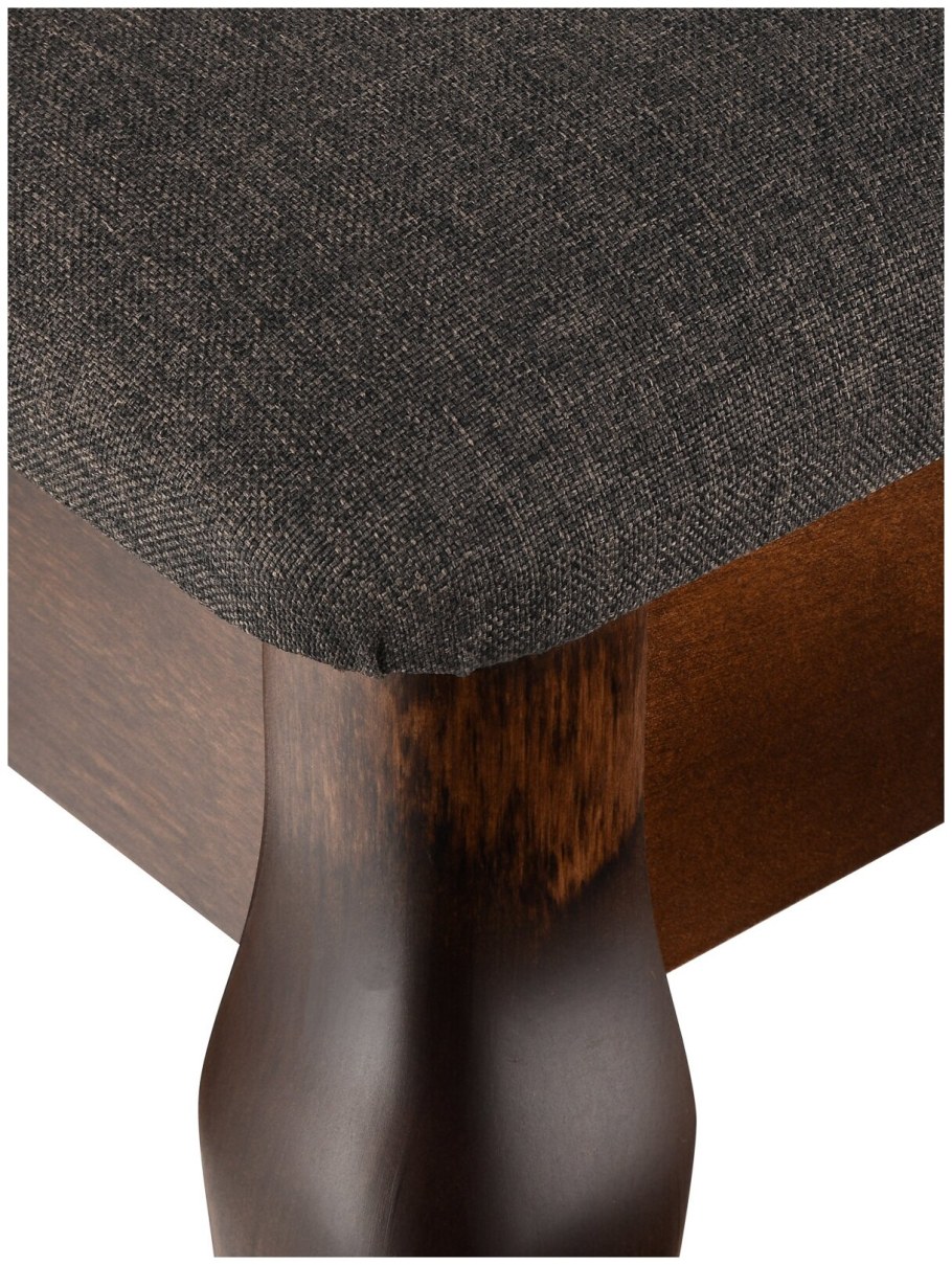 Банкетка Kett-up Eco Verona, ku296, деревянная, темный орех / коричневая рогожка