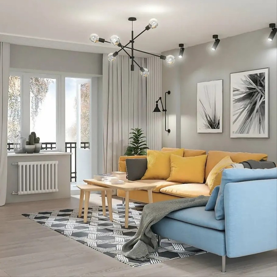 Гостиная в скандинавском стиле