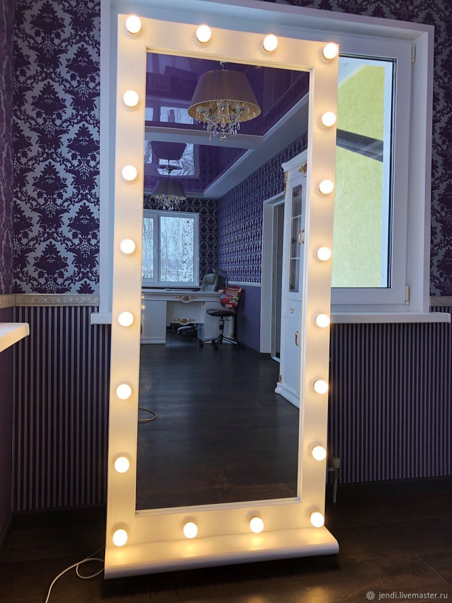 Гримерное зеркало 180/80 белое