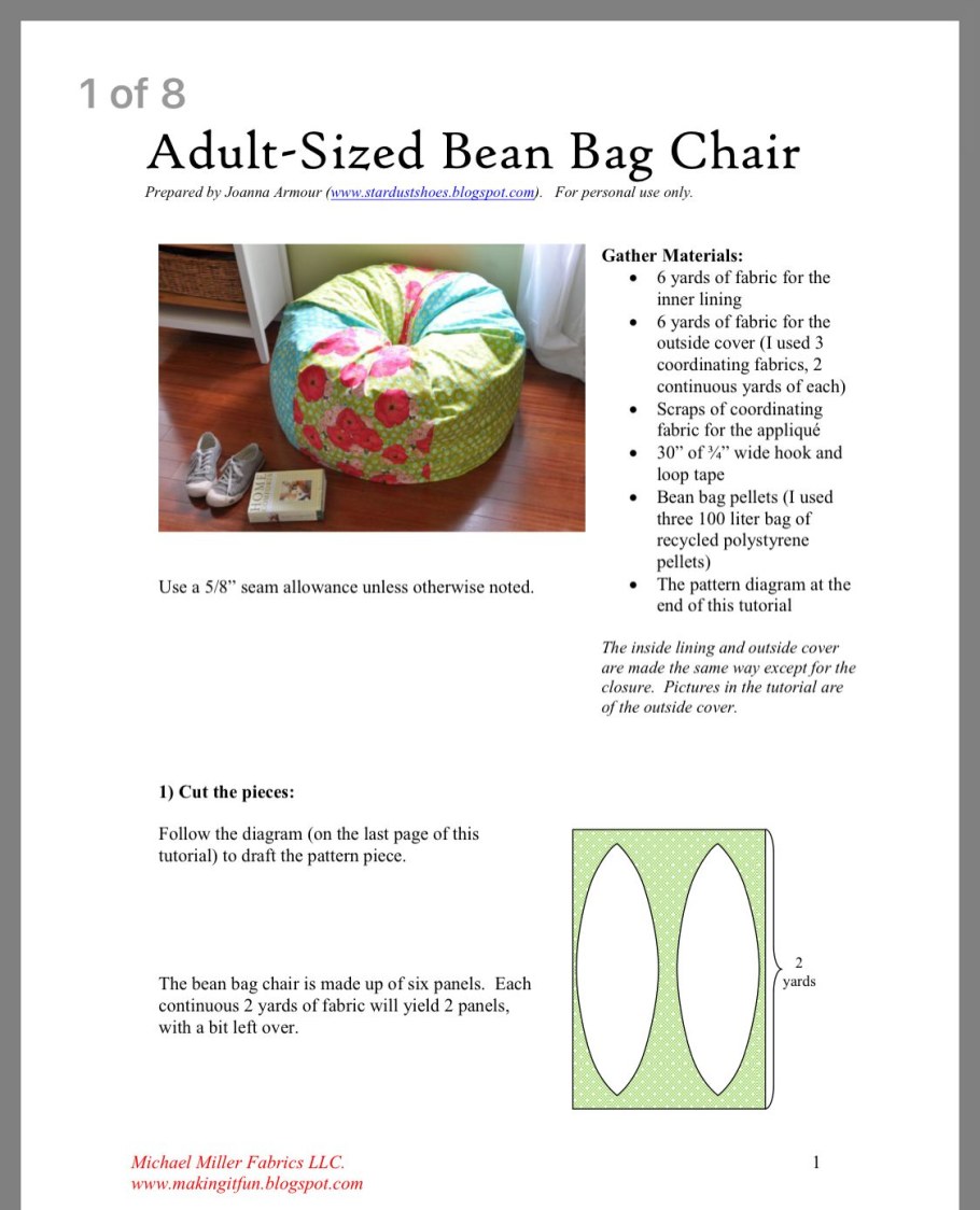 Bean Bag Chair выкройки