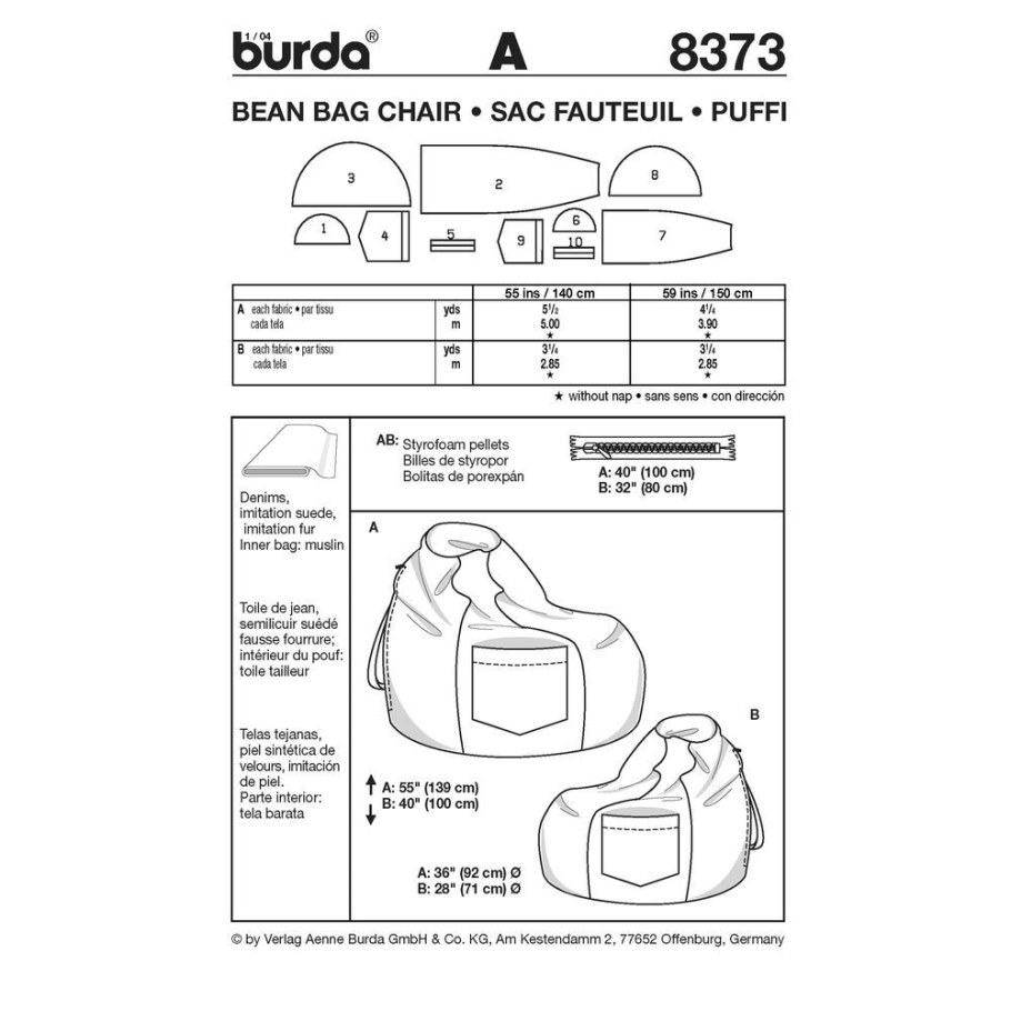 Bean Bag Chair выкройки