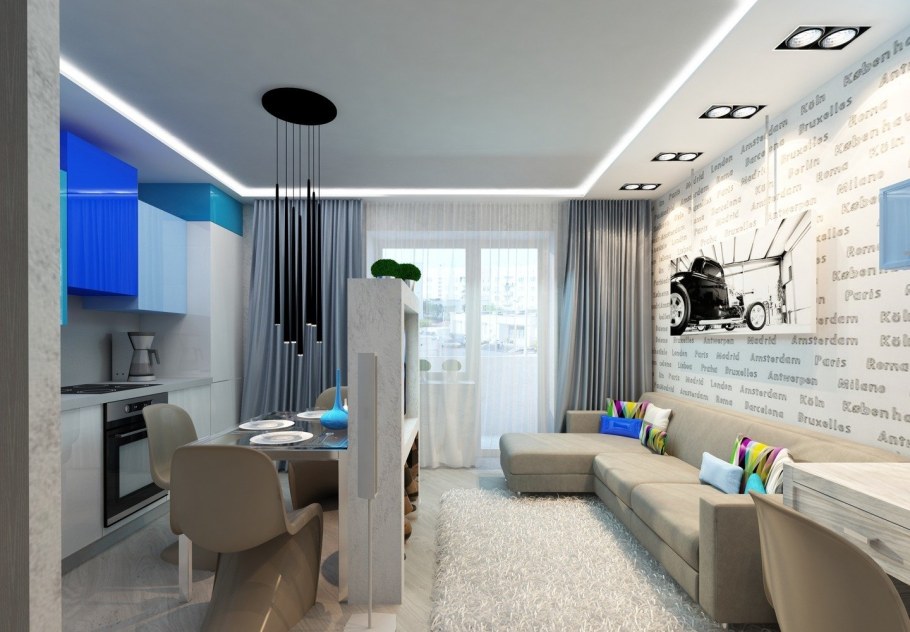 Интерьер квартиры студии 27м2