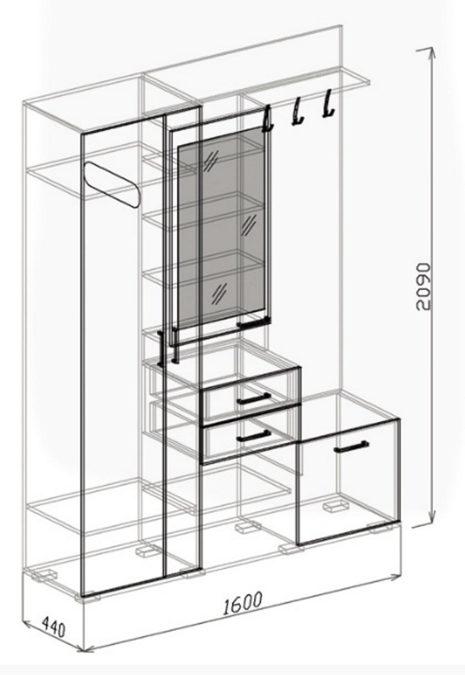 Однотонные шкафы в интерьере капучино