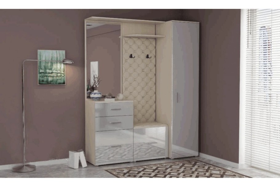 Прихожая лофт-01 Cappuccino Veralinga-венге