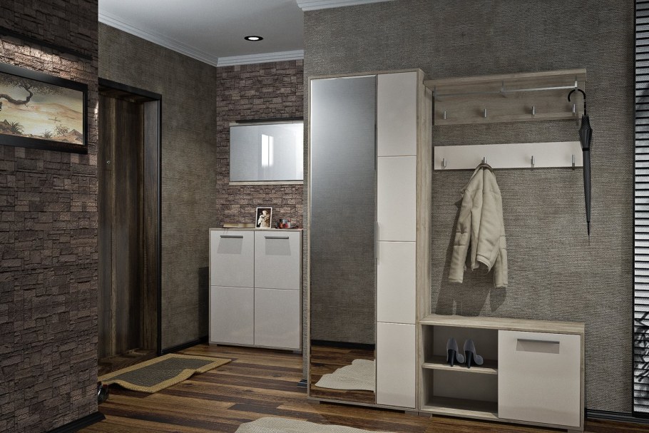 Модульная прихожая латте