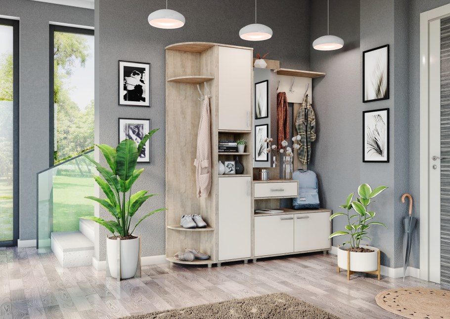 Прихожая Вега дуб сонома/капучино мат.