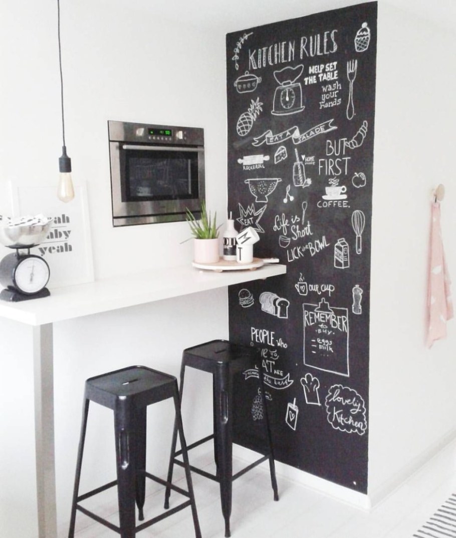 Грифельная краска для стен для рисования мелом