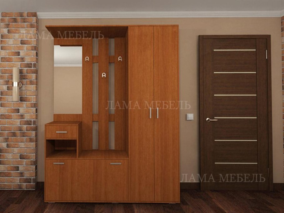 Шкаф цвета капучино в прихожую