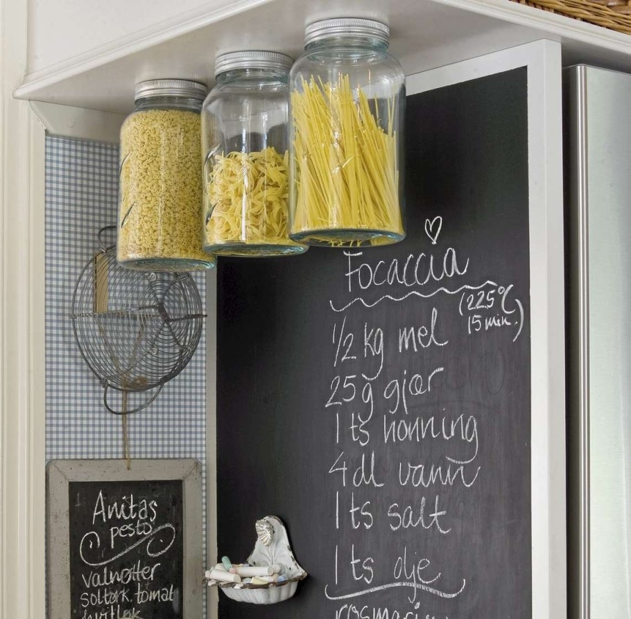 Кухня с доской для мела