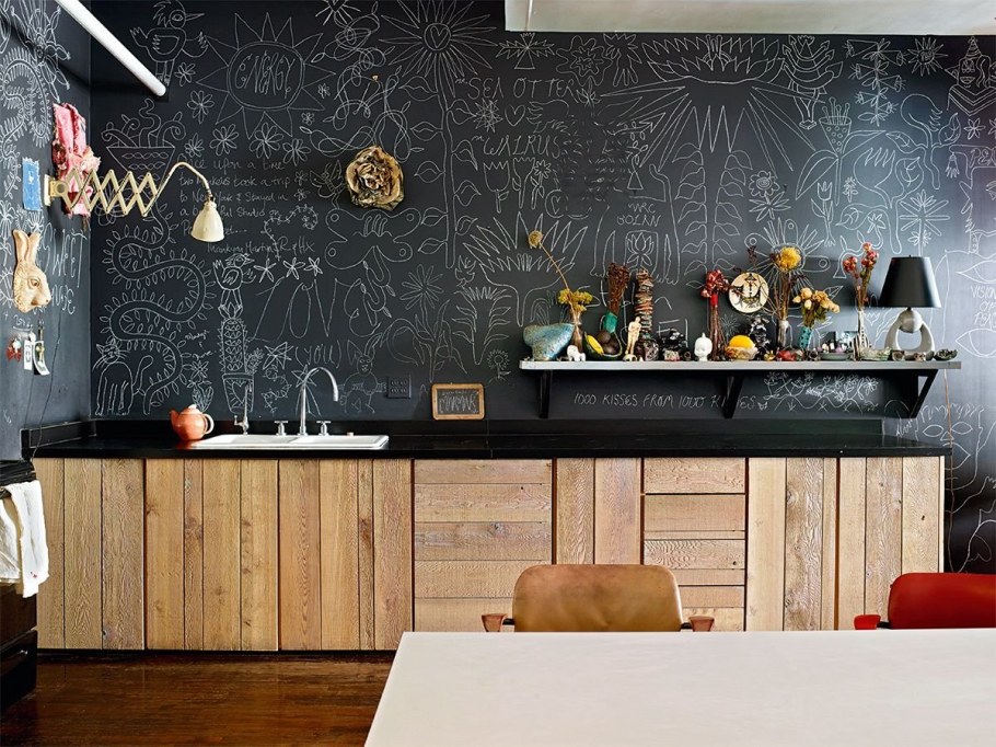 Грифельная доска на кухне