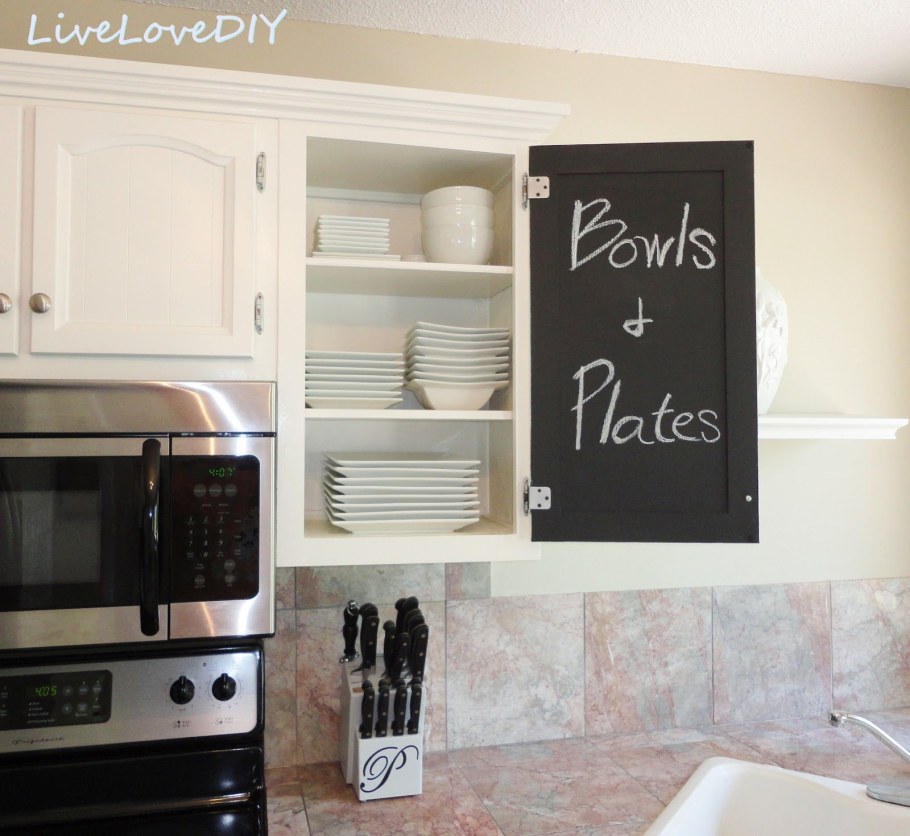 Грифельная доска в интерьере кухни