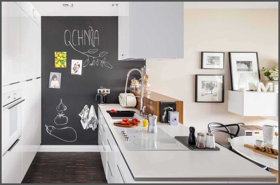 Грифельная краска для стен на кухне