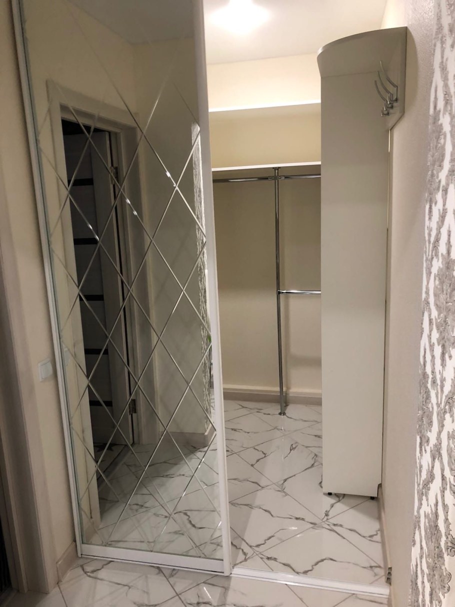 Зеркальная дверь в гардеробную