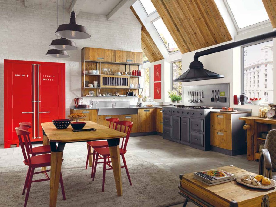 Лофт и индустриал стиль в интерьере кухня